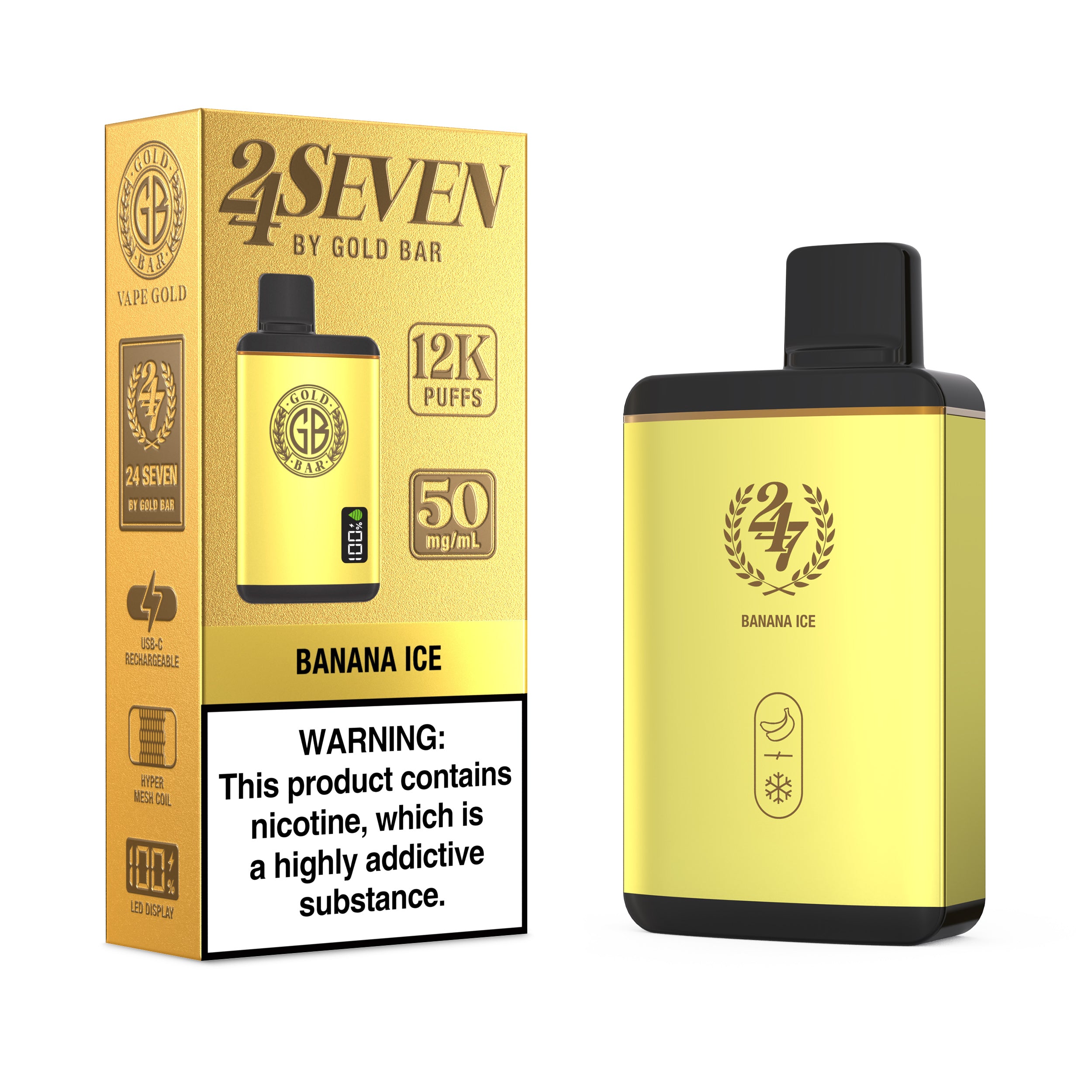 Gold Bar 24 Seven - Banana Ice