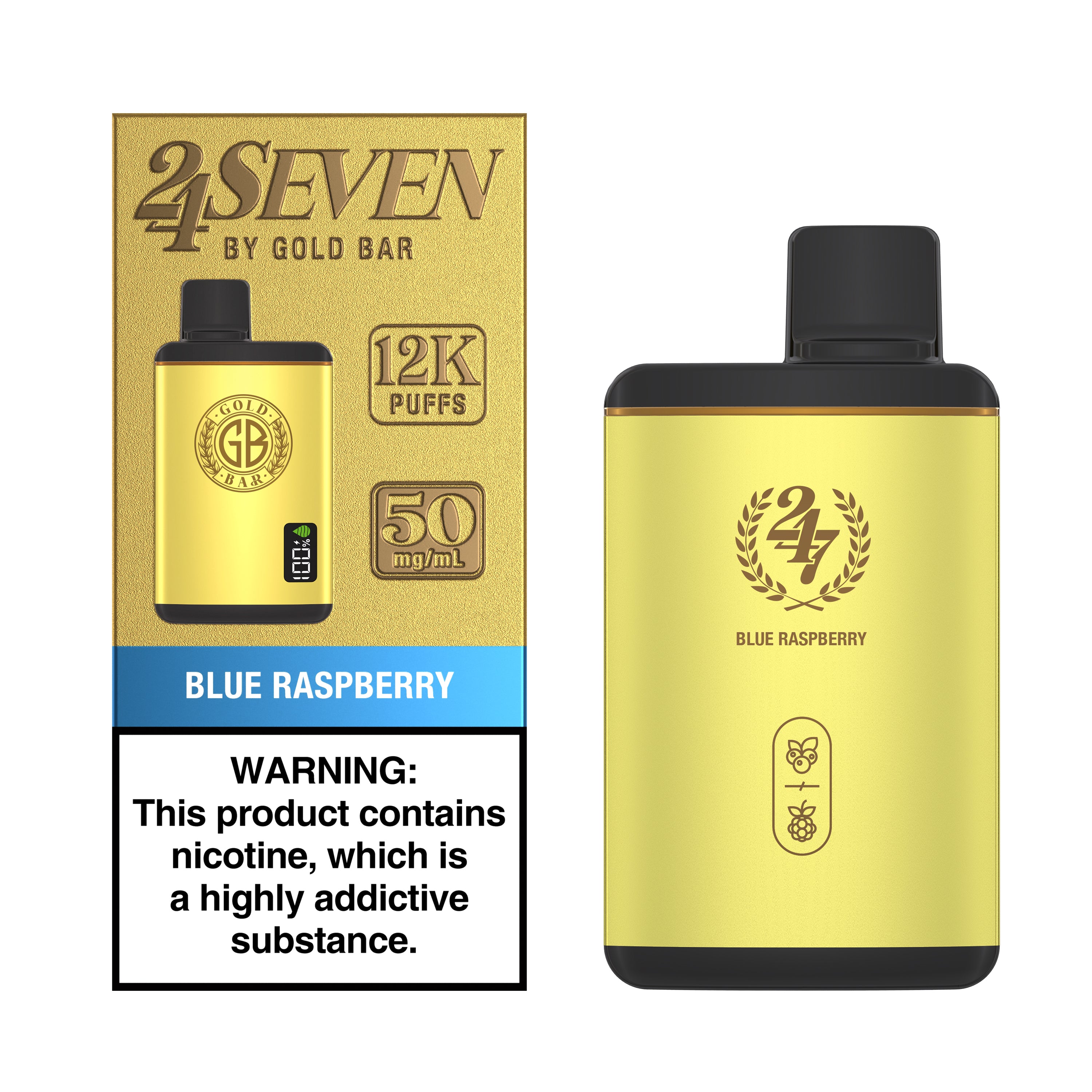 Gold Bar 24 Seven - Blue Raspberry