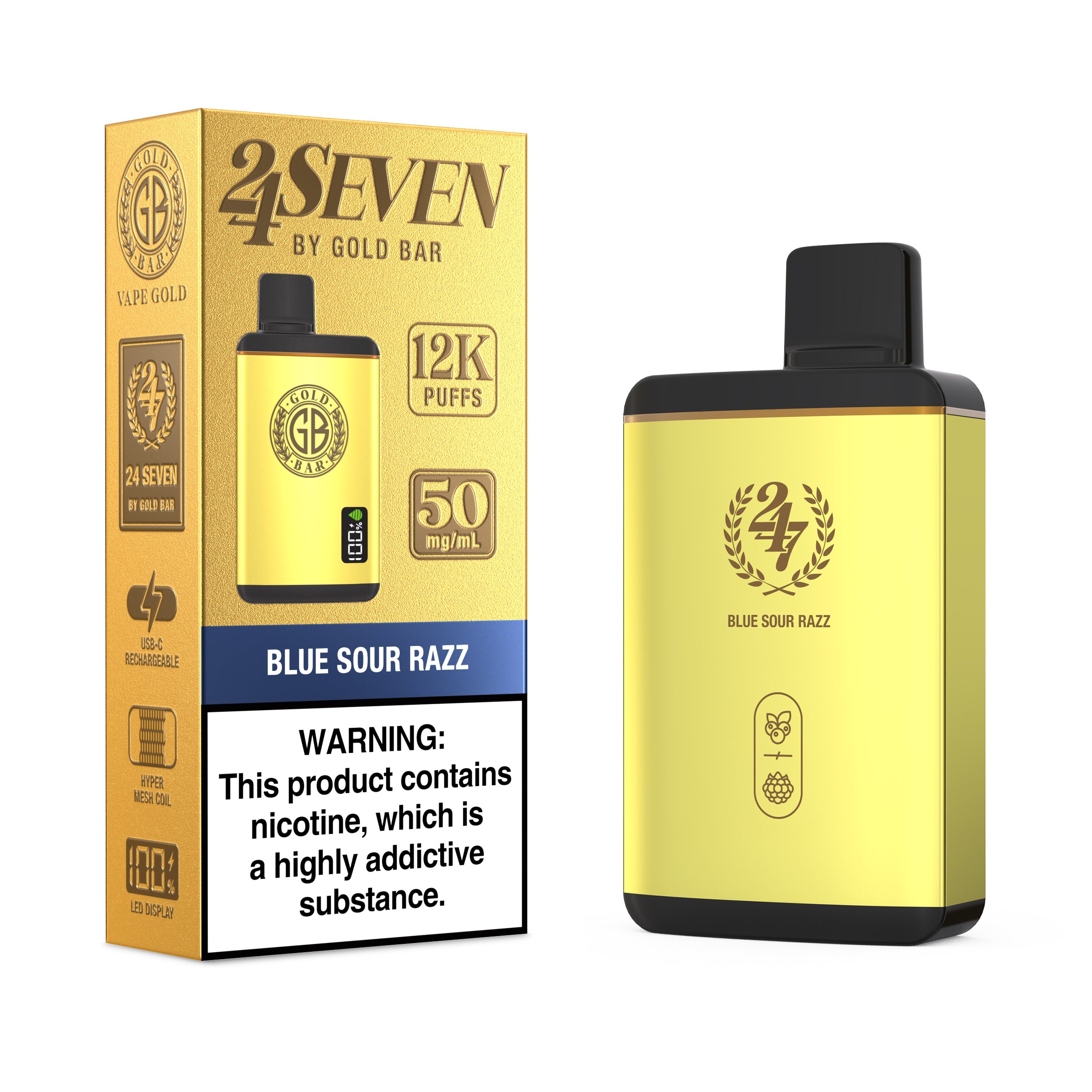 Gold Bar 24 Seven - Blue Sour Razz