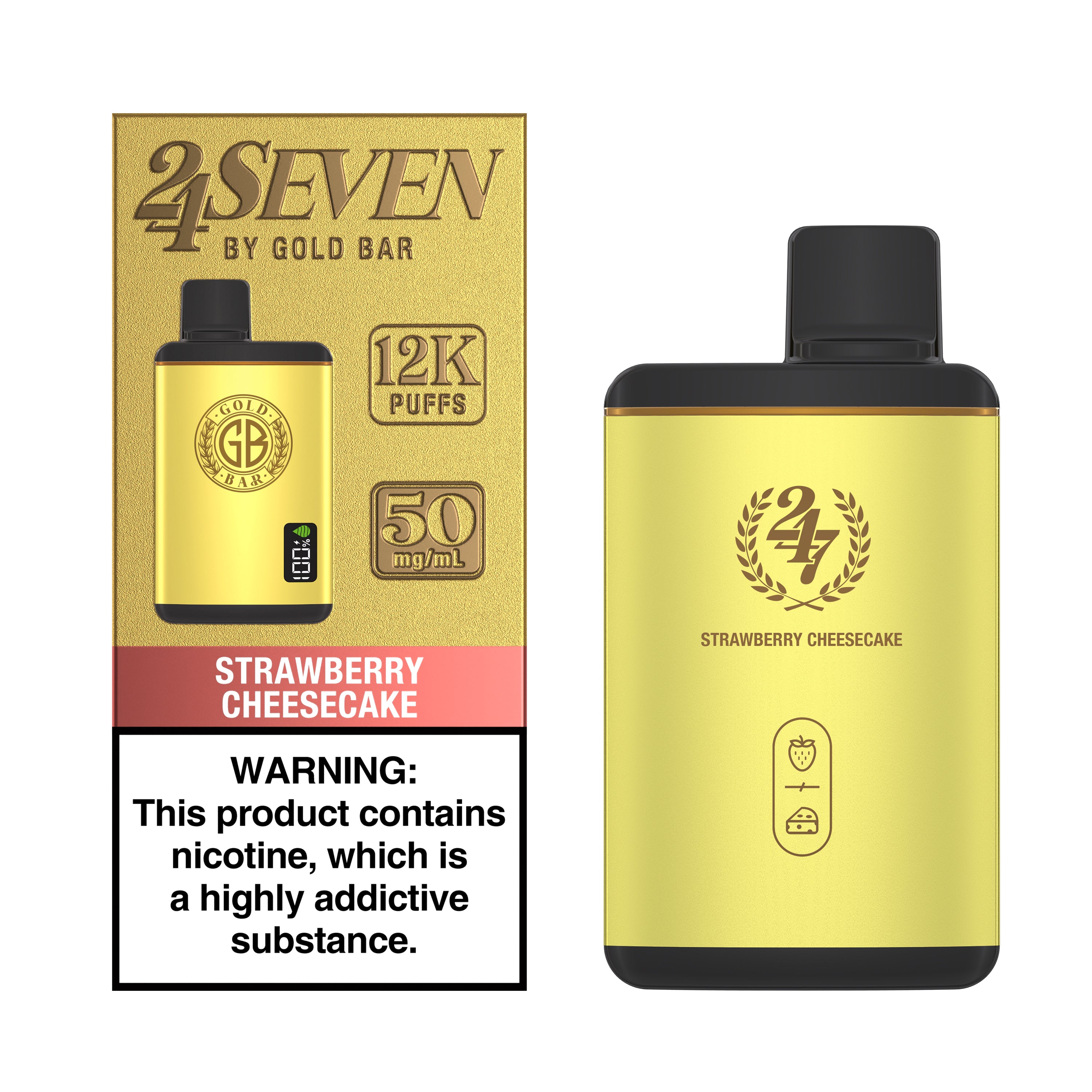 Gold Bar 24 Seven - Strawberry Cheesecake