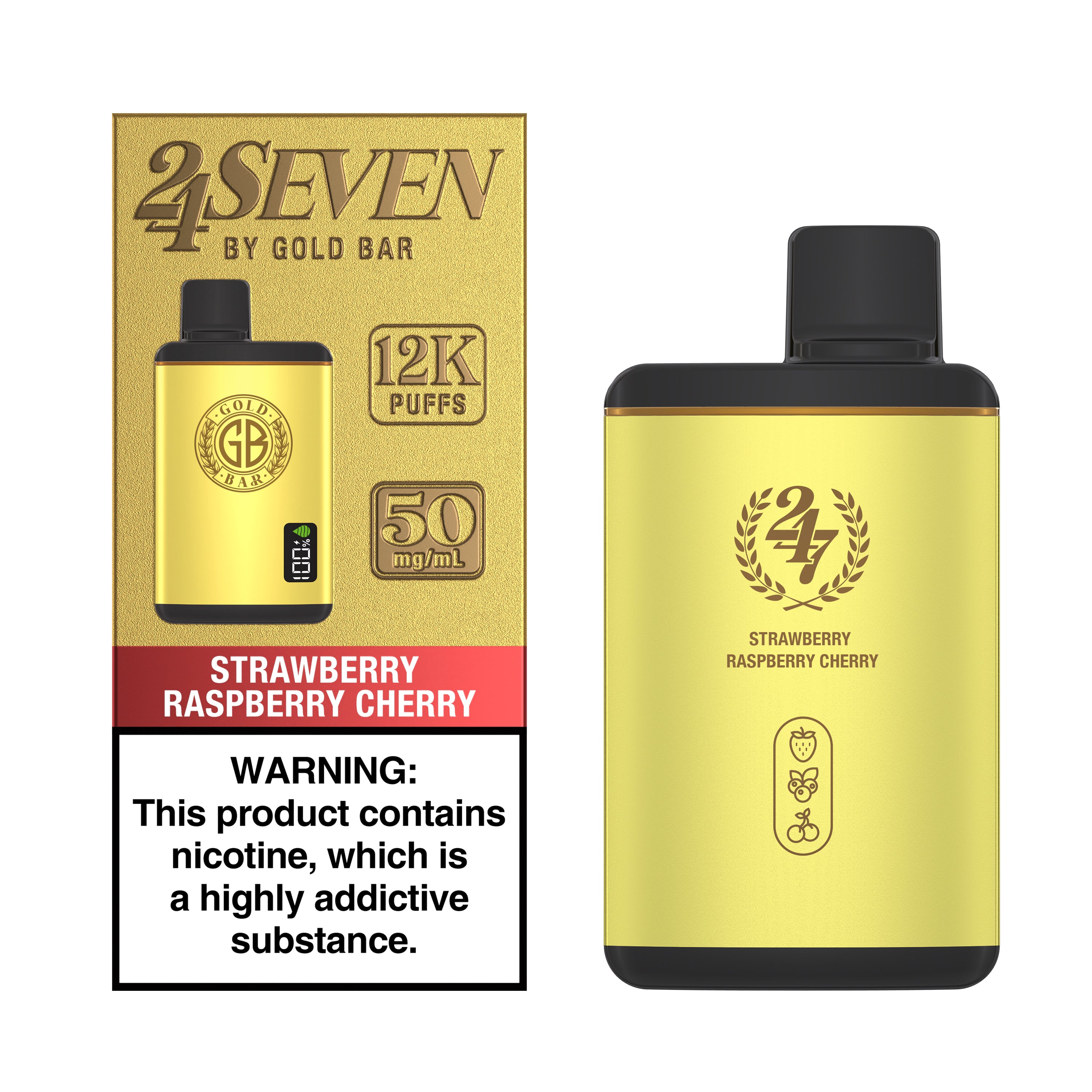 Gold Bar 24 Seven - Strawberry Raspberry Cherry